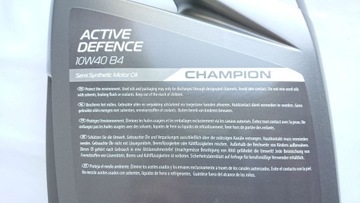 CHAMPION ACTIVE DEFENSE OIL 10W40 5л ПОЛУСИНТЕТИЧЕСКОЕ