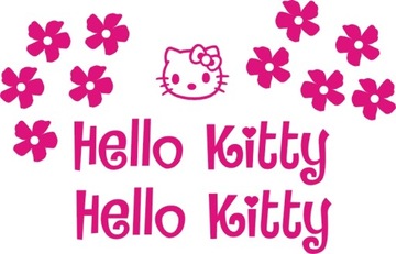 Наклейки «Hello Kitty Flowers» 25-B РАЗНЫХ ЦВЕТОВ