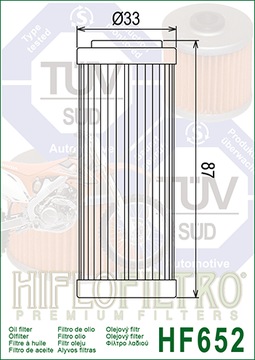 HIFLO Filtr oleju HF652 KTM EXC SX-F HUSQVARNA