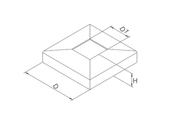 Маскирующая розетка из нержавеющей стали INOX 50x50