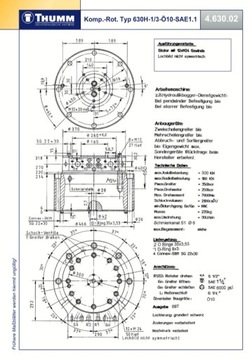 Гидравлический ротатор THUMM Тип 630 H-1/3