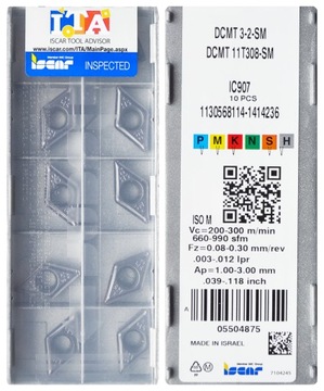 DCMT 11T308 SM IC907 ISCAR ПЛАТЫ ***FV***