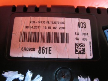фото thumb №6, Vw polo 5 v 6r 1.2 tdi лічильник прилади 6r0920861e