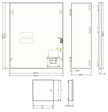 AWO256 - 17/TRP50/SATEL - корпус для ПКП