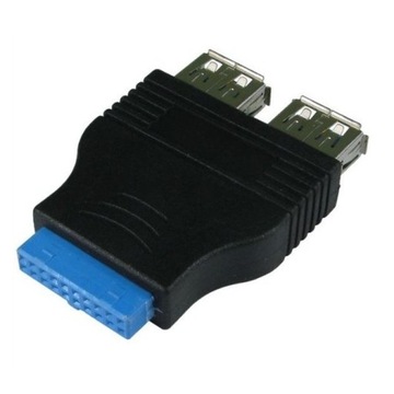 Переходник с внутреннего USB 3.0 19pin на 2x USB 3.0