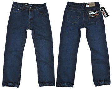 Spodnie męskie dżinsowe jeans Big More BM002 L30 granat pas 108 cm 42/30