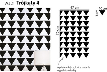 МНОГОРАЗОВОЙ ШАБЛОН РАСКРАСКИ, ТРЕУГОЛЬНИКИ ОБОИ 4