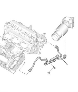 ТРУБКА ВПУСКА ГАЗА C5 406 407 607 807 3,0 V6