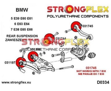 САЙЛЕНТБЛОК ЗАДНЕГО НИЖНЕГО РЫЧАГА BMW 5 E39 7 E38 ПОЛИУРЕТАН