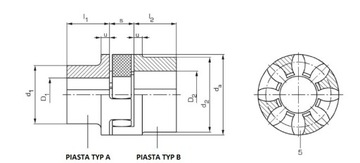 Цепковая муфта ТИП 24A HWN1 SET fi-55