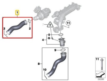 Bmw f32 f33 420d труба пабтрубок  turbo интеркулер Недорого, фото thumb