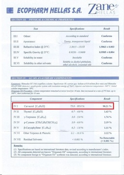 Чистое масло дикого орегано 100%, Zane Hellas.