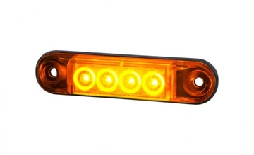 Боковой габаритный фонарь оранжевый LED SLIM 12/24 AUTO Эвакуатор прицеп TIR