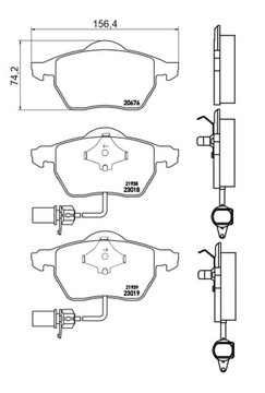 БЛОКИ MIKODA 70222 AUDI A6 C4 94- C5 97- передние.