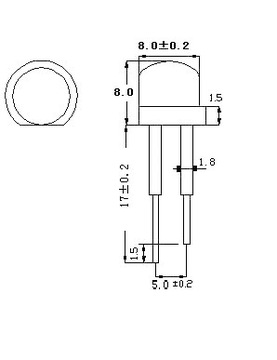 LED 8MM 3V ЗЕЛЕНЫЙ СУПЕР ЯРКИЙ 2 ШТ.