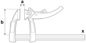 Быстросъемный рычажный зажим Bessey KLI 200/80