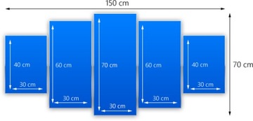 РУЧНАЯ РАСПОЛОЖЕННАЯ КАРТИНА 150x70 Абстрактная ХОЛСТ