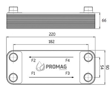 ПЛАСТИНЧАТЫЙ ТЕПЛООБМЕННИК 25 пластин 35кВт 1'' DN25 - PROMAG ПОЛЬСКИЙ ПРОИЗВОДИТЕЛЬ