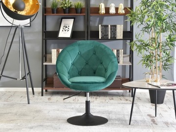 БАРХАТНЫЙ СТЕГАНЫЙ СТУЛ С ФУНКЦИЕЙ РЕГУЛИРОВКИ LOUNGE 3 ЗЕЛЕНЫЙ