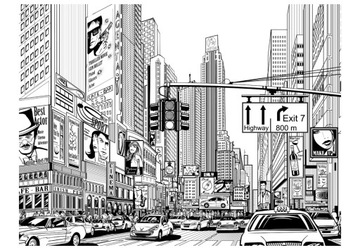 ФОТОобои NEW YORK COMIC 350x270см 100404-24