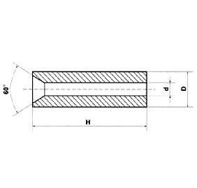 Dysza do piaskowania 45x15 fi 5 mm węglik wolframu