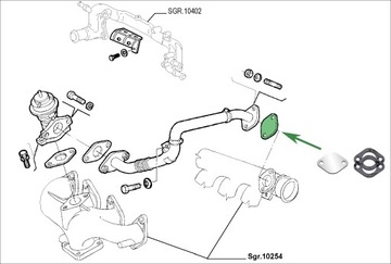 Заглушка EGR 1.9 2.4JTD CF2 ALFA ROMEO 145 146 156