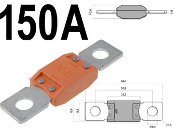 Автомобильный предохранитель MEGAVAL mega val 150 A MTA