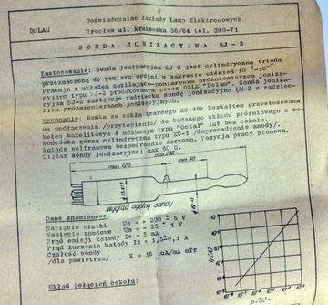 SJ-2 DOLAM Вакуумный ионизационный зонд, вакуумметр