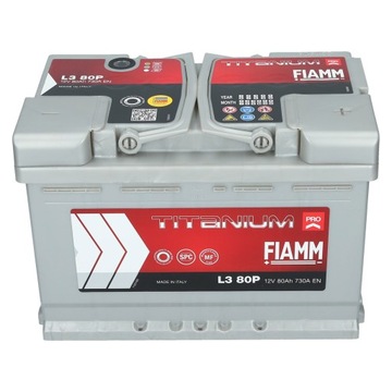 Аккумулятор FIAMM Titanium PRO L3 80P 80 Ач 730 А