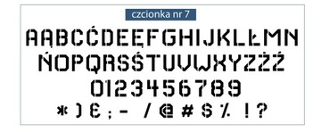 Пластиковые шаблоны Буквы, цифры, знаки высотой 3 см.