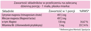 МАГНИЙ ДУО с витамином В6 - 500г