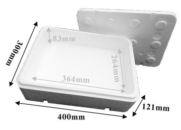 Термобокс пенопластовый FB108 10л, размер 400 х 300 х 121мм.