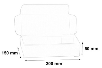 PUDEŁKO KARTON 200x150x50mm FASONOWE KOMPLET 20szt