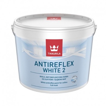 TIKKURILA ANTI-REFLEX WHITE 2 10л БЕЛАЯ ЛАТЕКСНАЯ КРАСКА ДЛЯ МАТОВЫХ ПОТОЛКОВ