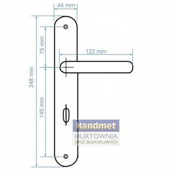 ДВЕРНАЯ РУЧКА TOSKA PATINA 72 мм вставной ключ