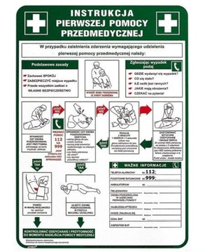 Instrukcja BHP - PIERWSZEJ POMOCY PRZEDMEDYCZNEJ