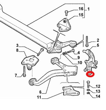 Сайлентблок заднего кулака ALFA ROMEO 166 Lemforder 2 ГОДА