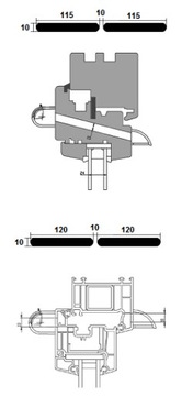 Оконные форточки VT 601 ТЕМНО-КОРИЧНЕВЫЙ/БЕЛЫЙ