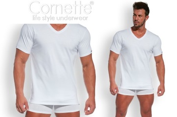 Мужская футболка CORNETTE Authentic 201NEW, белая, 4XL