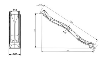 Ślizg Zjeżdżalnia Wodna ~250cm KBT szybka wysyłka