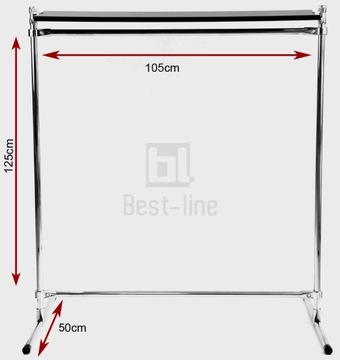 STOJAK Z PÓŁKĄ 105x125x60 WIESZAK ODZIEŻOWY c1