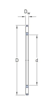 AXK 3552 Łożysko igiełkowe oporowe 35x52x2 FBJ