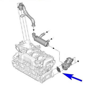 Заглушка EGR Ford Citroen Peugeot 1.6 TDCi HDI