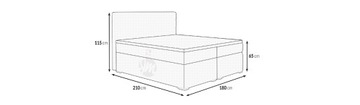 ПРОДОЛЖЕНИЕ КРОВАТИ ПРОСТОЙ С КОНТЕЙНЕРОМ 180X200 Вариант B1