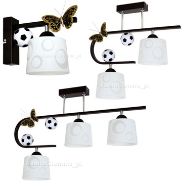 Żyrandol lampa sufitowa wisząca dla chłopaka FOOTBALL 3 lampy żyrandole led