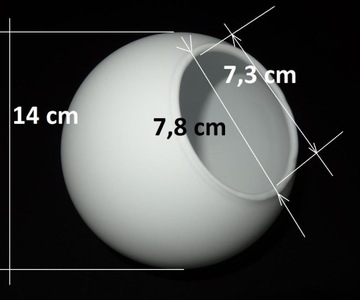 Klosz szklany kula żyrandol - 1300 rodzajów - 14 cm śred. - K0328B