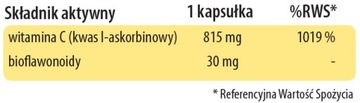 WITAMINA C + BIOFLAWONOIDY 100 kapsułek