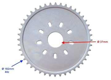 ЗАДНЯЯ ЗВЕЗДОЧКА 44z 415 ВЕЛОСИПЕДНЫЙ ДВИГАТЕЛЬ