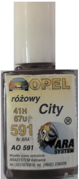 OPEL 591 41H 67U RÓŻOWY CITY LAKIER SAMOCHODOWY ZAPRAWKA DO RYS ARA