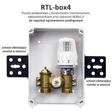 Podtynkowy OGRANICZNIK TEMPERATURY ZAWÓR DO PODŁOGÓWKI RTL BOX 3/4